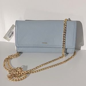 NWT Fossil leather wallet including chain + 3 more items bundle